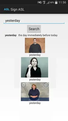 Sign ASL android App screenshot 1